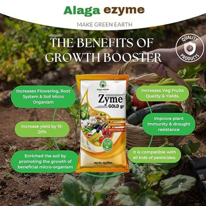 Algaezyme Zyme Fertilizer for Plants – 98% Zyme Fertilizer Granules for All Indoor & Outdoor Garden Plants (900g)