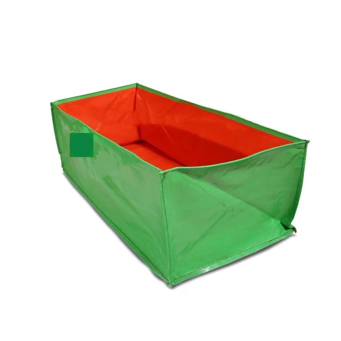 HDPE Terrace Gardening Rectangular Vegetable Grow Bag 250gsm - 24x12x12 Inches (Green) - Pack of 5