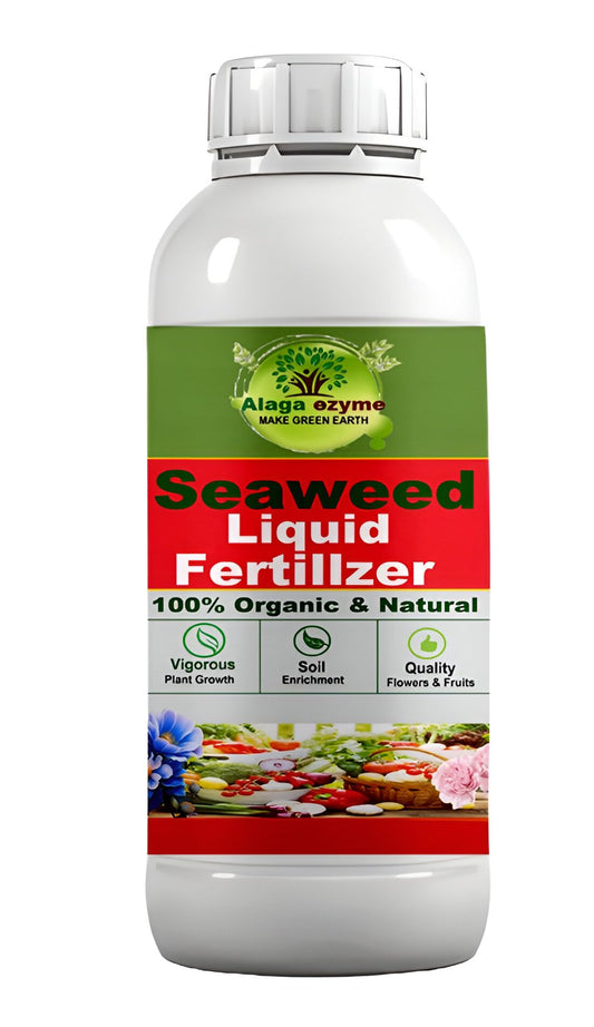 Alagaezyme"Revitalize Your Garden with Seaweed Liquid Plant Fertilizer - Organic Formula for Optimal Growth"Organic Seaweed Extract Liquid Fertilizer For Indoor And Outdoor All Plants (500 ML)