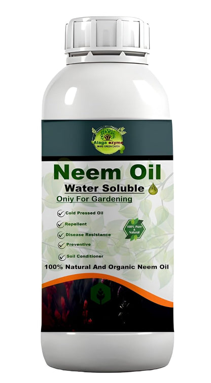 Alagaezyme Neem Oil 3000 PPM. Neem Oil for Plants. Water Soluble. Spray on Plants and Gardens. Neem Oil for Plants Insects Spray, Agriculture, Crops. Effective Emulsifier. (250 ml)