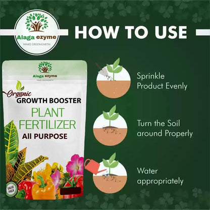 Alagaezyme Organic Growth Booster 98% Fertilizer Manure for Home Garden plants (400)