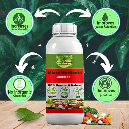 Alagaezyme Powerful Plant Nutrition: Liquid Micronutrients for Thriving GardensConcentrate Organic Plant Food, Liquid Fertilizer For Potted Indoor & Outdoor plants, (500 ml)