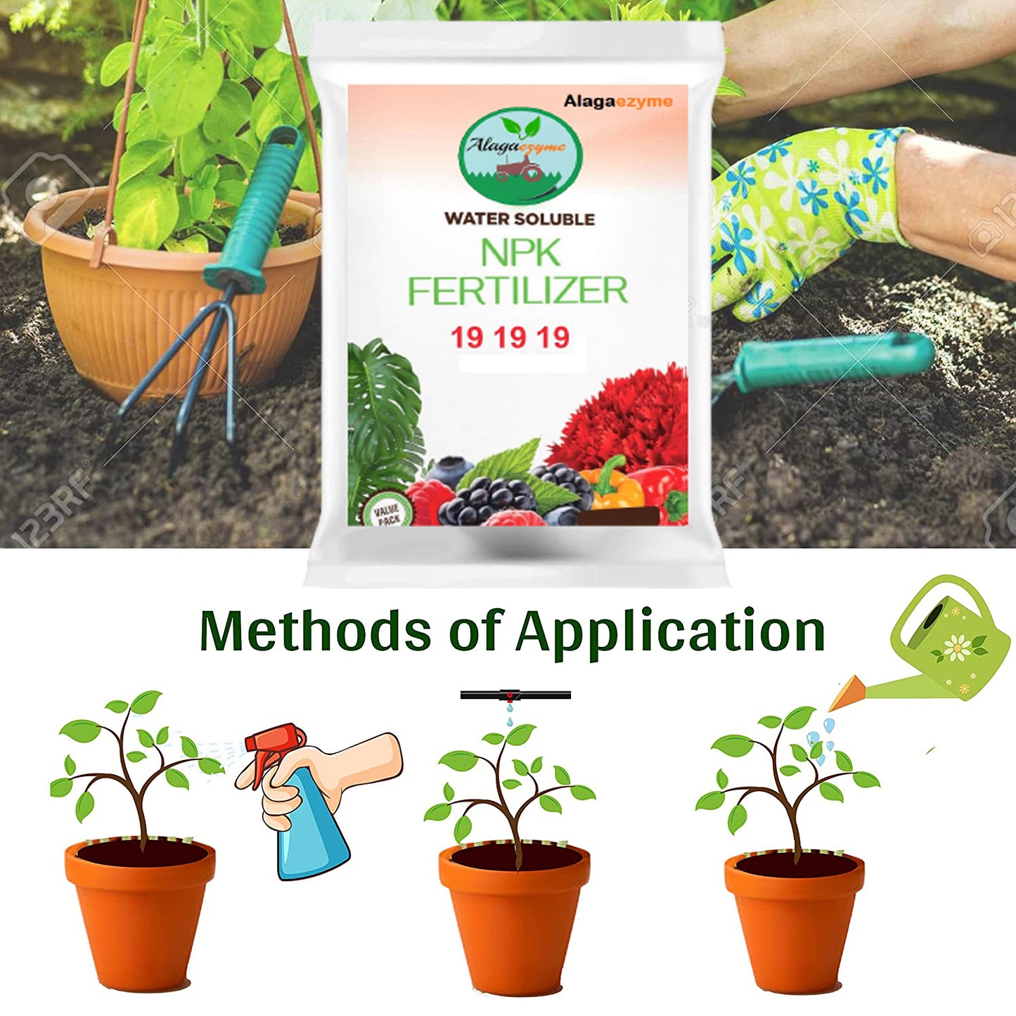 NPK 19-19-19 Fertilizer for All Plants Growth (900g) – Complete Plant Food for Gardening (Powder Form)